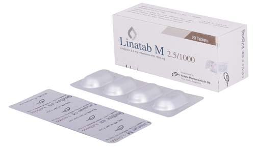 Picture of Linatab M 2.5/1000 Tablet