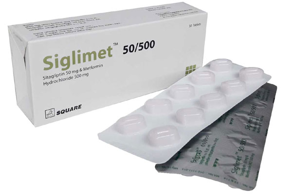 Picture of Tablet Siglimet 50 mg+500 mg