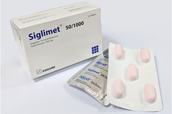 Picture of Tablet Siglimet 50 mg+1000 mg