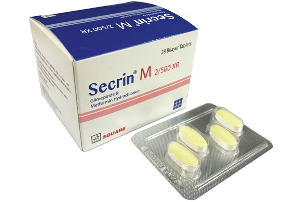 Picture of Tablet Secrin M 2 mg+500 mg